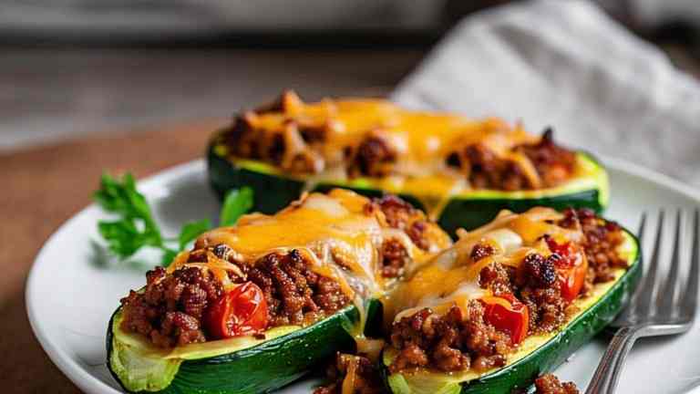 Stuffed Zucchini Boats Recipe